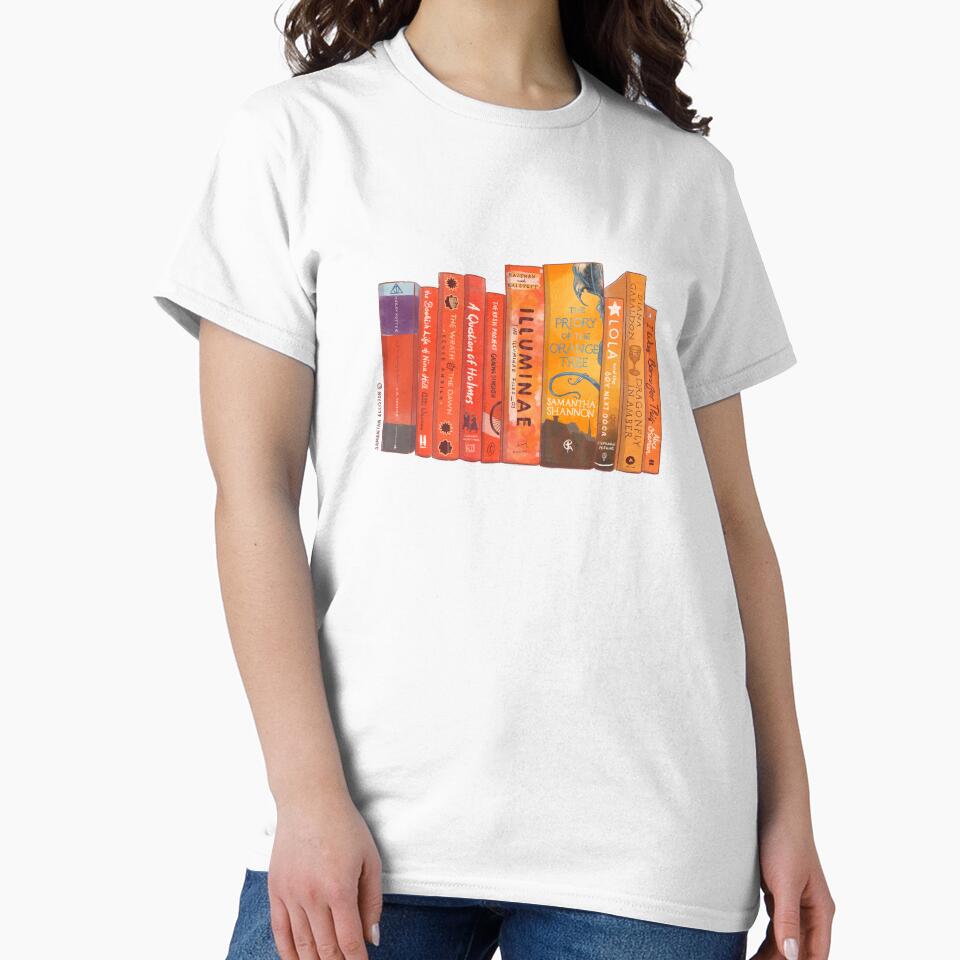 Orange Book Stack by Samantha Elliston T-Shirts, Hoodie, Sweatshirt | BlankRebels.com (Image 2)