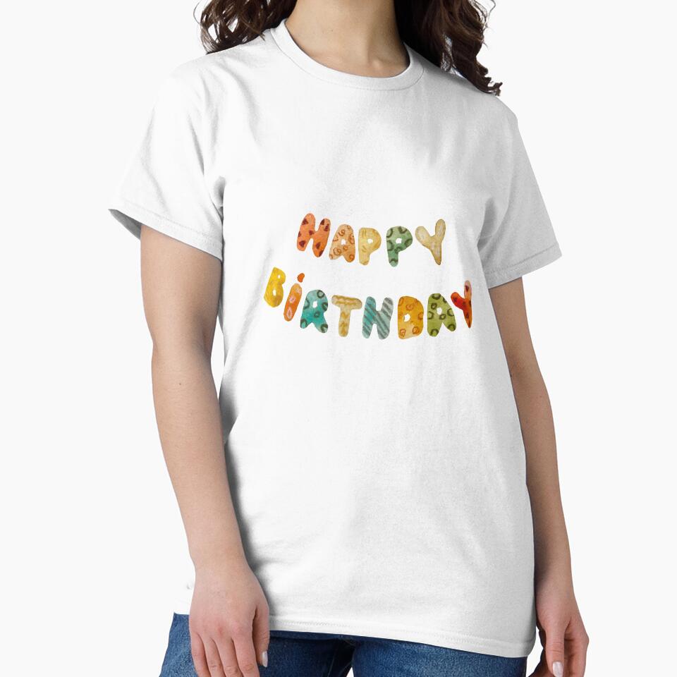 Title textured birthday color a watercolor sketch by Yana Mustafina | Boho Soulful Designs T-Shirts, Hoodie,... (Image 2)