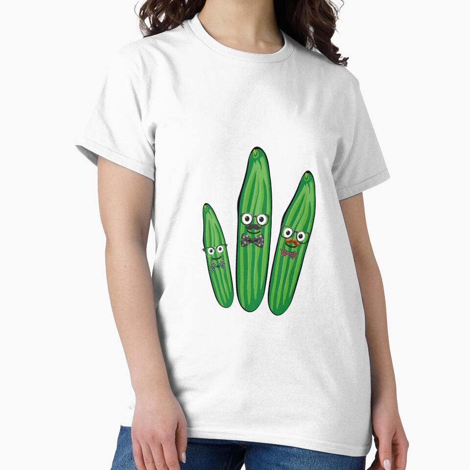 Cucumbers, cucumber, trio, comic, nerd, nerds, nerd glasses by theherbst131313 T-Shirts, Hoodie, Sweatshirt (Image 2)
