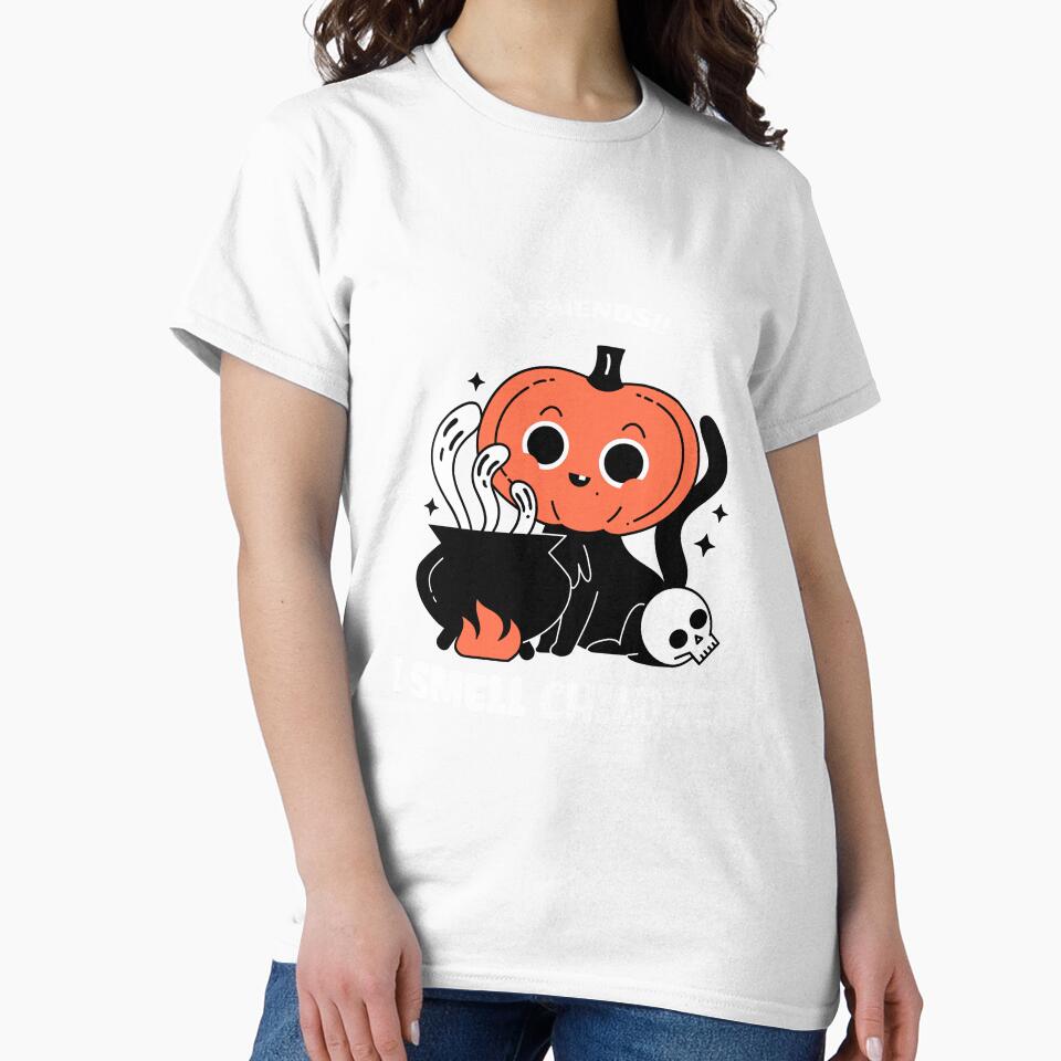 Funny Pumpkin Head Black Cat by Alladin7 T-Shirts, Hoodie, Sweatshirt | BlankRebels.com (Image 2)