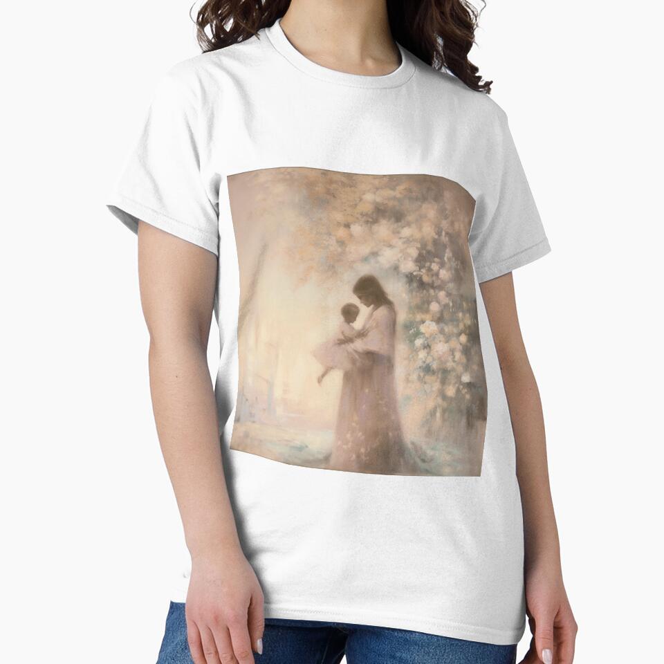 Coquette aesthetic vintage painting of a mom and child by Coquette Art T-Shirts, Hoodie, Sweatshirt (Image 2)