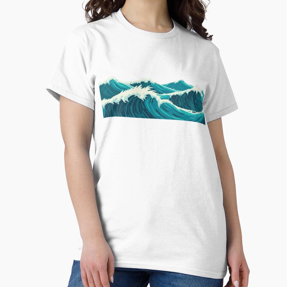 Ocean waves by Luisshopp T-Shirts, Hoodie, Sweatshirt | BlankRebels.com (Image 2)