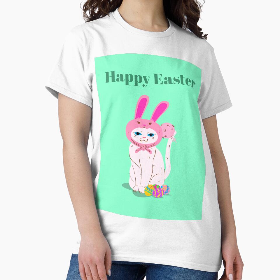 Happy Easter Catbunny design by boopsblunt T-Shirts, Hoodie, Sweatshirt | BlankRebels.com (Image 2)