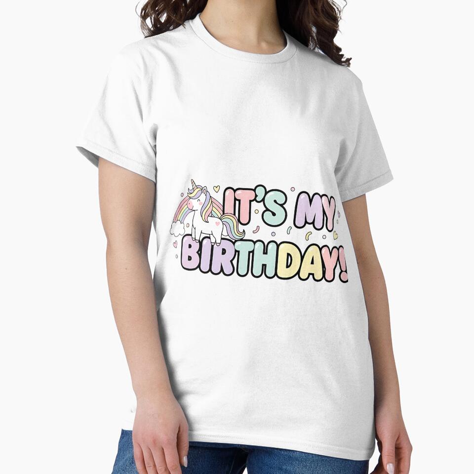 Its My Birthday Unicorn Cute Bright Rainbow Party by torildorxop T-Shirts, Hoodie, Sweatshirt | BlankRebels.com (Image 2)