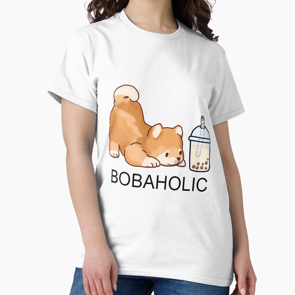 Cute Little Bobaholic Shiba! by SirBobalot T-Shirts, Hoodie, Sweatshirt | BlankRebels.com (Image 2)