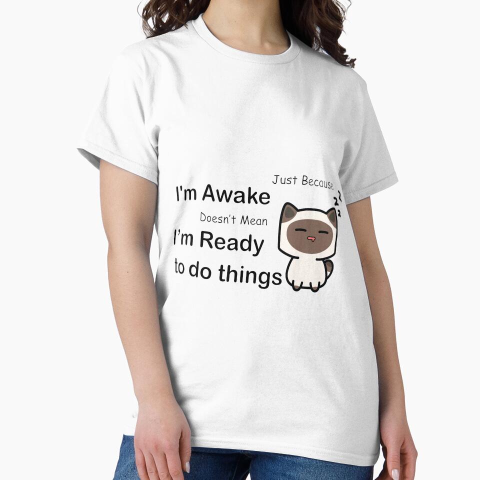 Just Because I'm Awake series 2 (cat) by vallass T-Shirts, Hoodie, Sweatshirt | BlankRebels.com (Image 2)