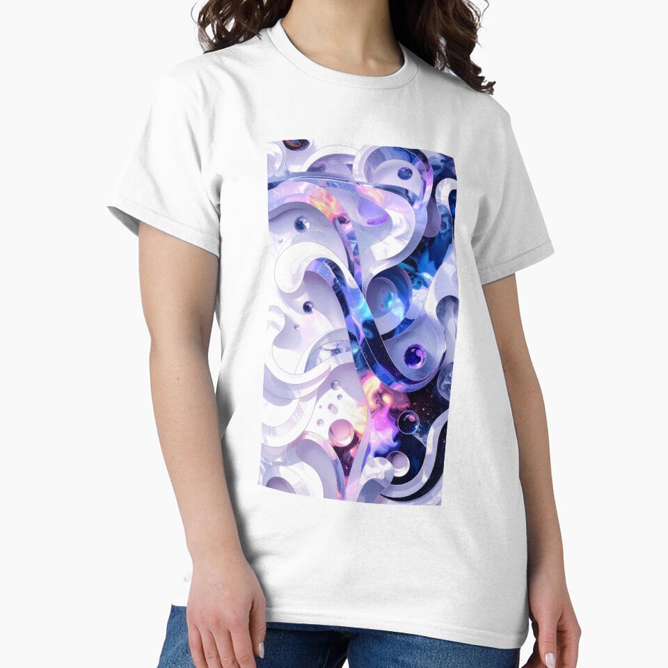 Space Wave – Cosmic Fluid Abstract by NizuCaCi T-Shirts, Hoodie, Sweatshirt | BlankRebels.com (Image 2)