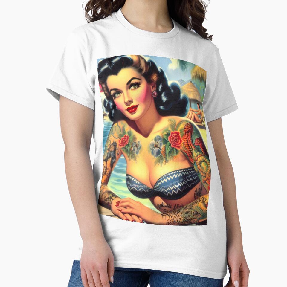 Vintage Tattooed Pin Up by PulpVintage T-Shirts, Hoodie, Sweatshirt | BlankRebels.com (Image 2)