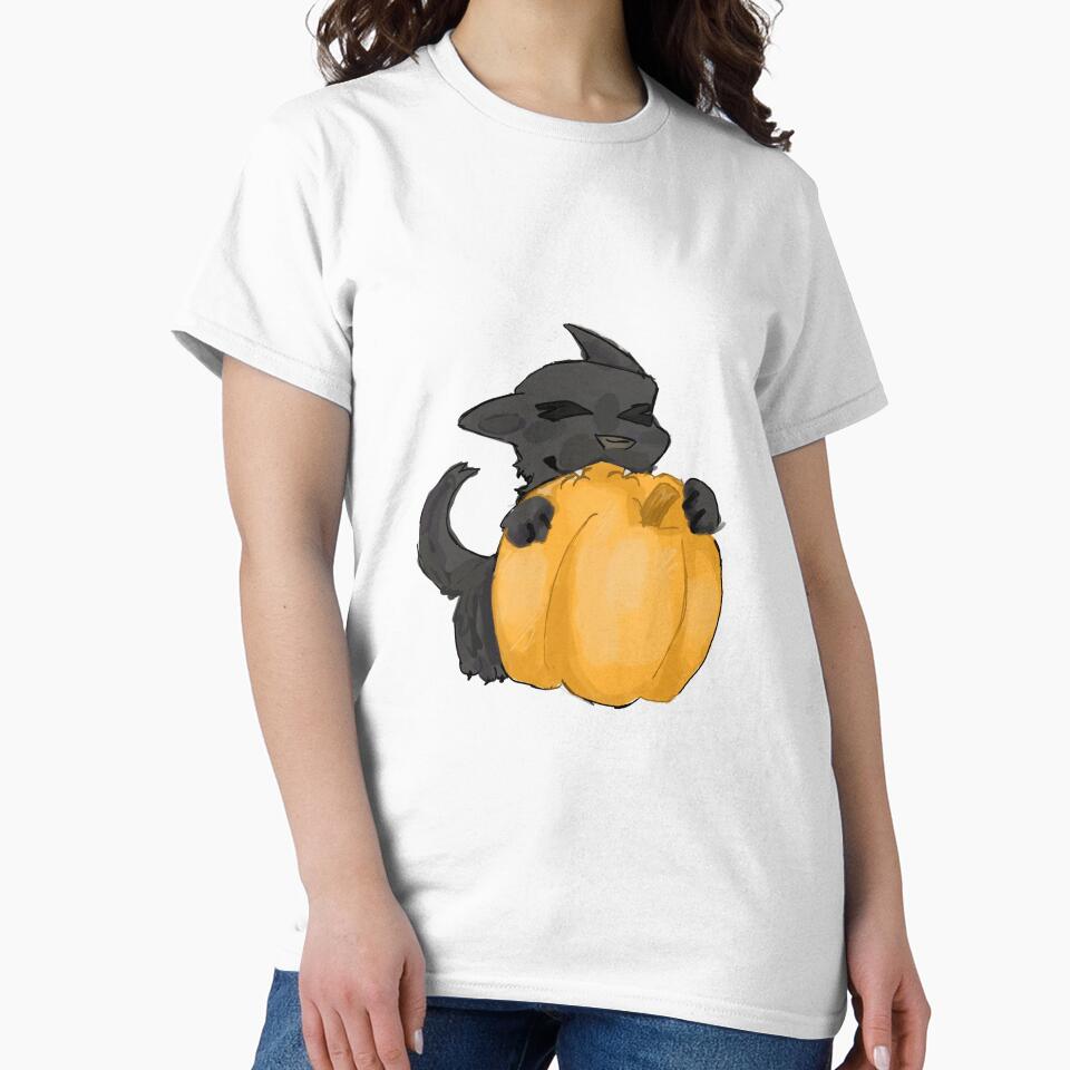 Cat eating pumpkin by QuinyCat T-Shirts, Hoodie, Sweatshirt | BlankRebels.com (Image 2)