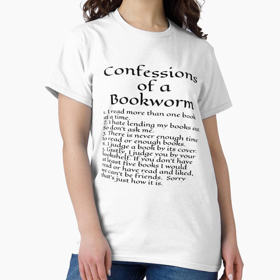 Funny Confessions of a Bookworm by Linda Roisum T-Shirts, Hoodie, Sweatshirt | BlankRebels.com (Image 2)