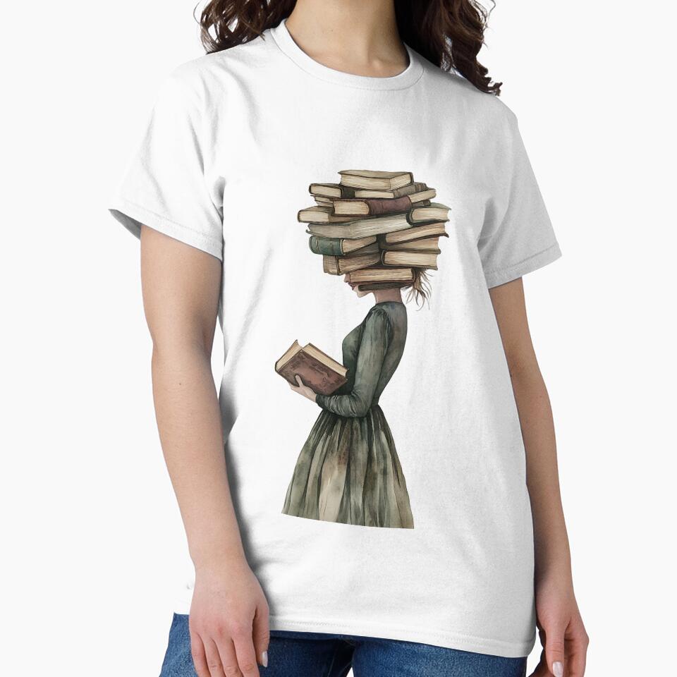 Dreamy Bibliophile Girl by bapupa T-Shirts, Hoodie, Sweatshirt | BlankRebels.com (Image 2)