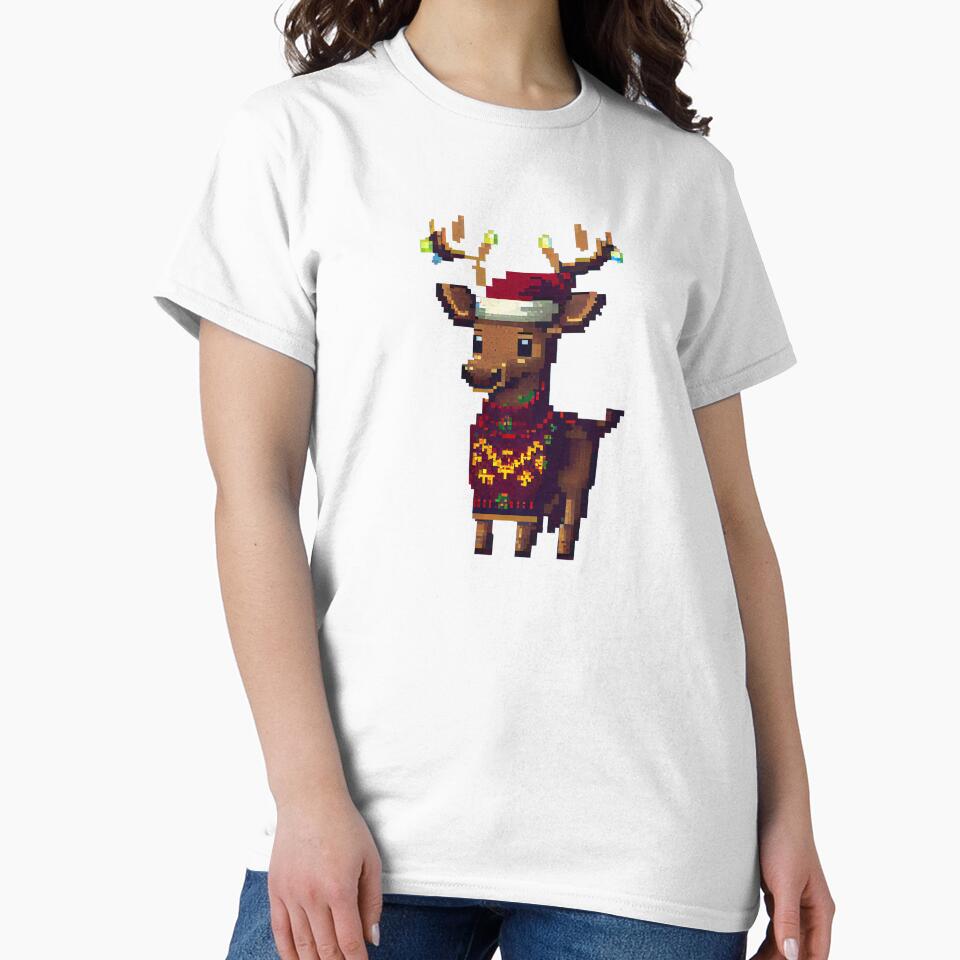 Cute christmas deer. 2 by Pixelarium T-Shirts, Hoodie, Sweatshirt | BlankRebels.com (Image 2)