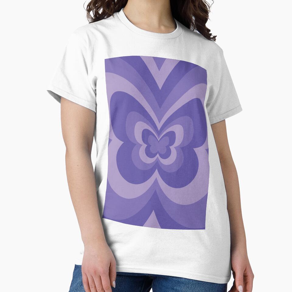 Purple Butterfly Aesthetic by LinDraws T-Shirts, Hoodie, Sweatshirt | BlankRebels.com (Image 2)