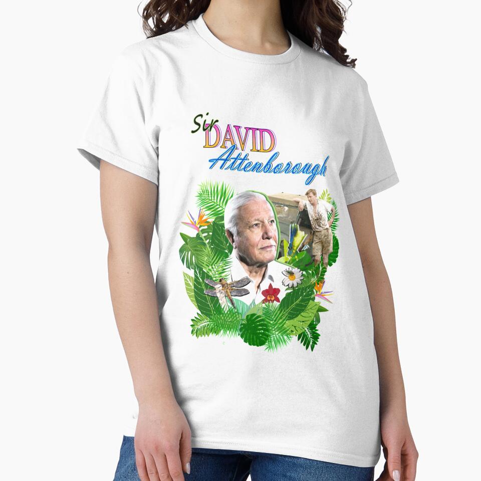 Sir David Attenborough -flower by MadeUKewl T-Shirts, Hoodie, Sweatshirt | BlankRebels.com (Image 2)