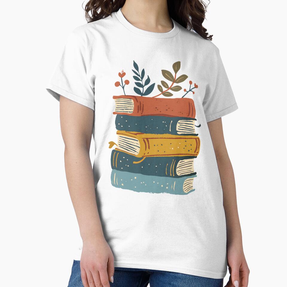 Blue and Red Bookstack by xiao xuans T-Shirts, Hoodie, Sweatshirt | BlankRebels.com (Image 2)