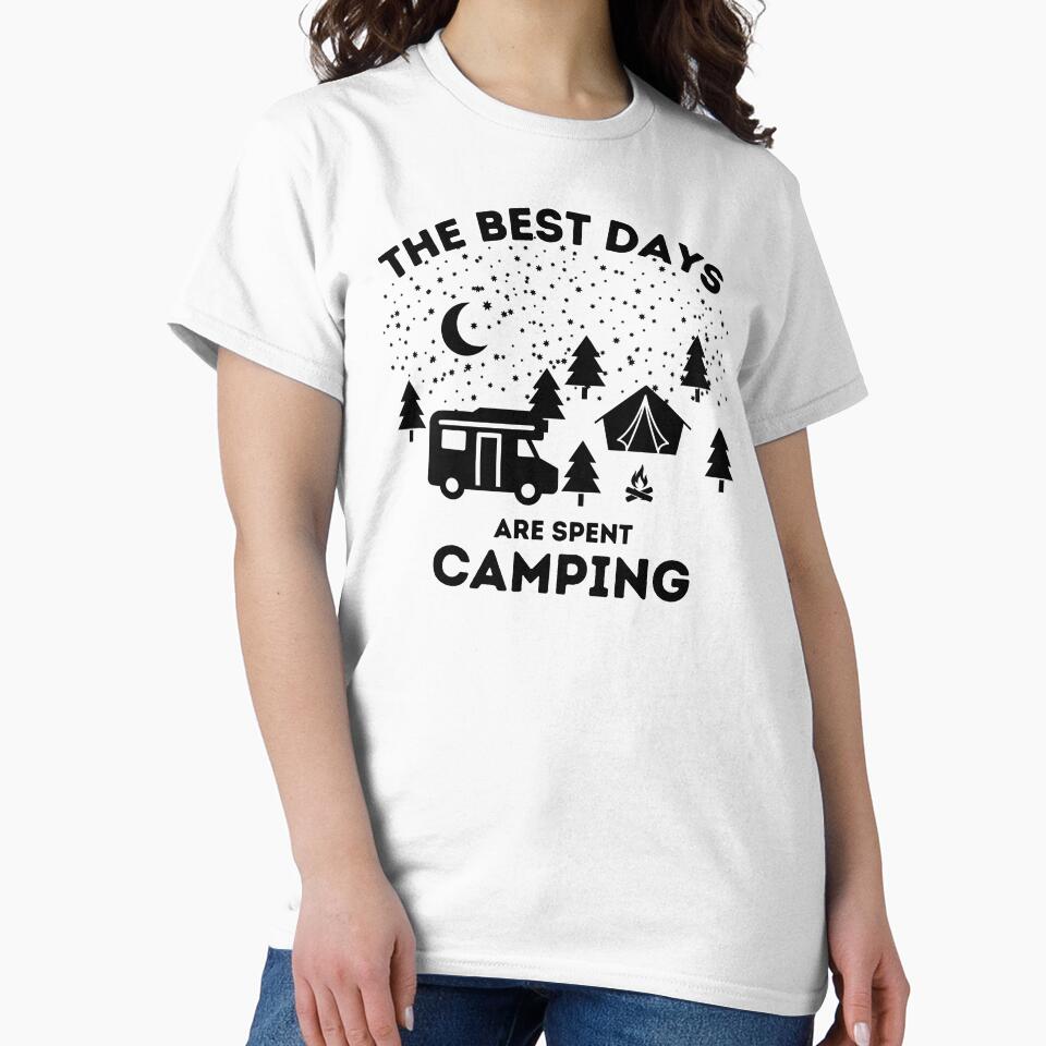 The Best Days Are Spent Camping , Cute Camper Design by salmamzr T-Shirts, Hoodie, Sweatshirt | BlankRebels.com (Image 2)