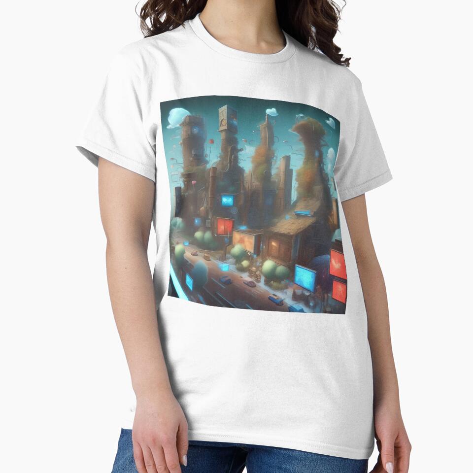 Silicon Metropolis Digital Abstract Art by Esterlane T-Shirts, Hoodie, Sweatshirt | BlankRebels.com (Image 2)