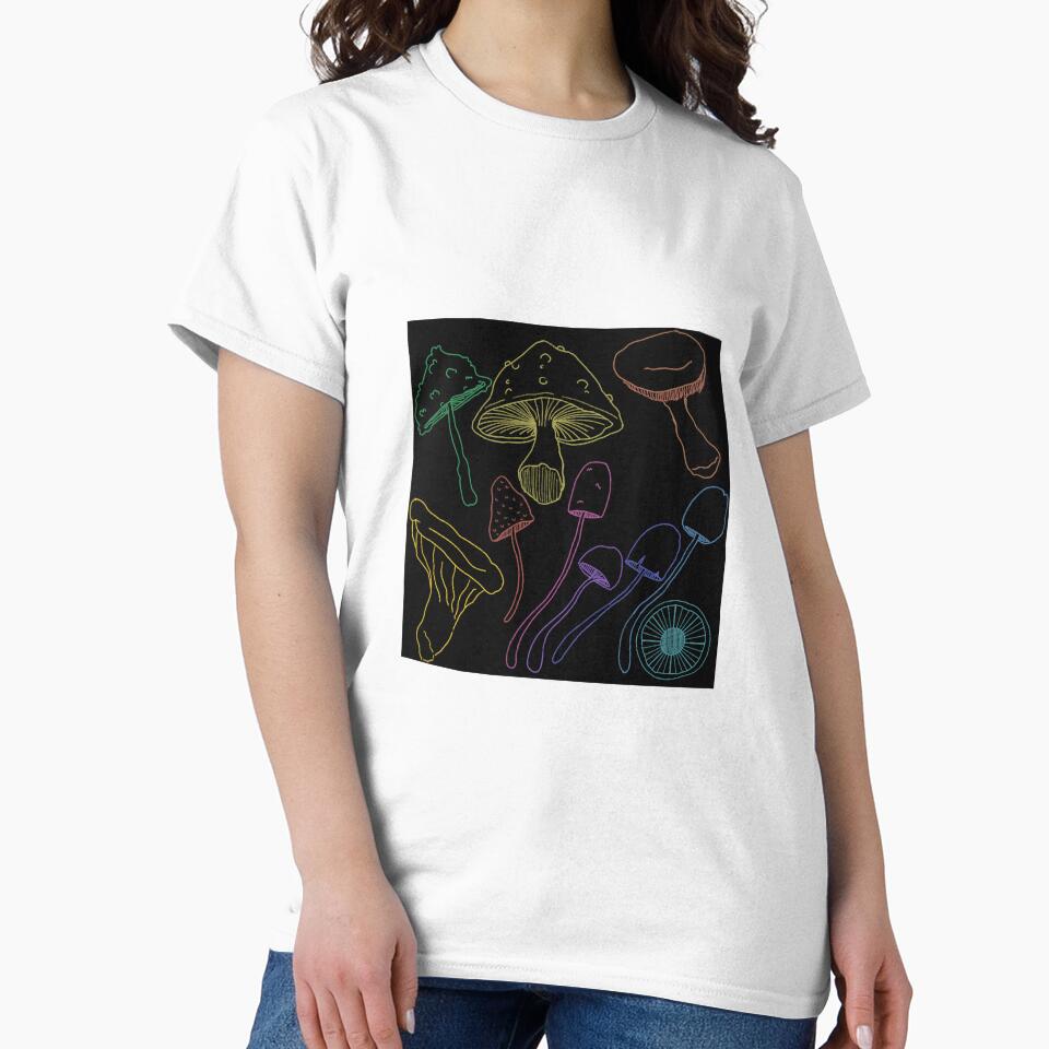 dark neon mushrooms by mushabear T-Shirts, Hoodie, Sweatshirt | BlankRebels.com (Image 2)