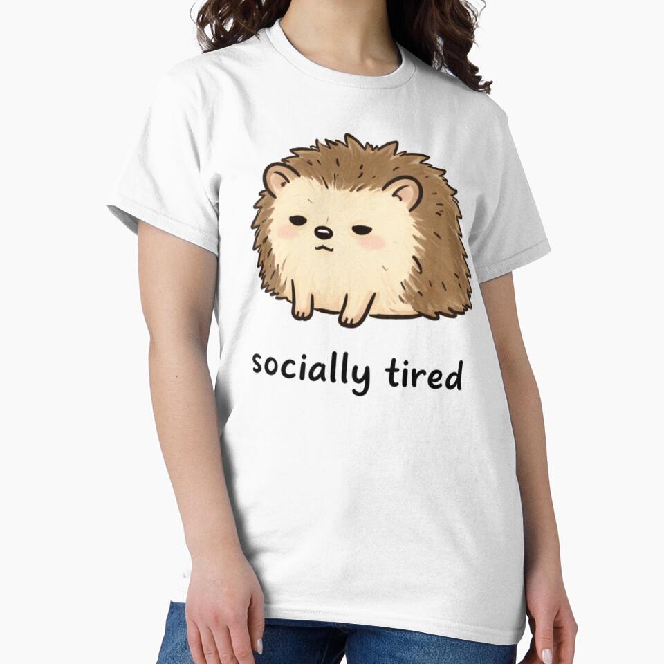 Mentally AFK Hedgehog Sticker by Przemsi40 T-Shirts, Hoodie, Sweatshirt | BlankRebels.com (Image 2)