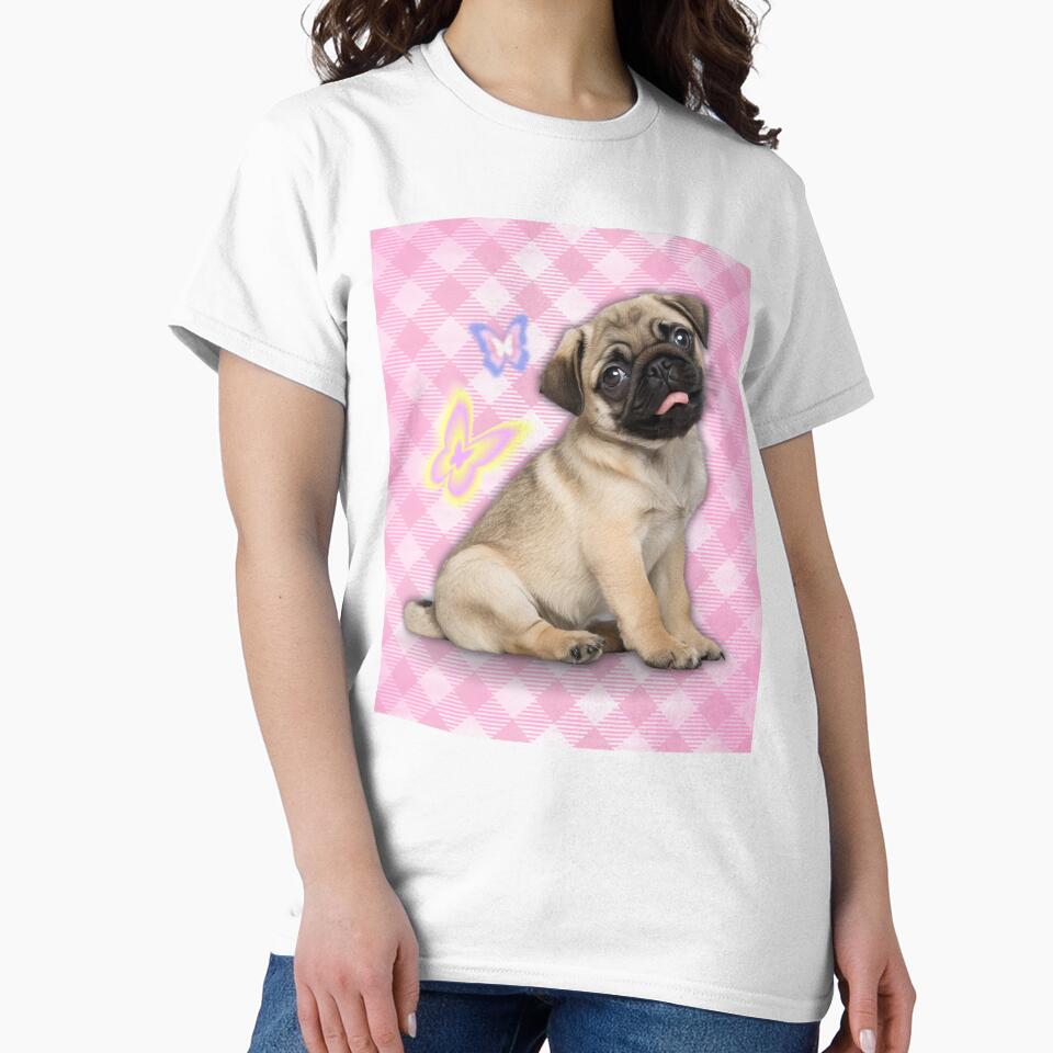 Y2K Cute Pug Puppy - Early 2000s Style by lydsshop T-Shirts, Hoodie, Sweatshirt | BlankRebels.com (Image 2)