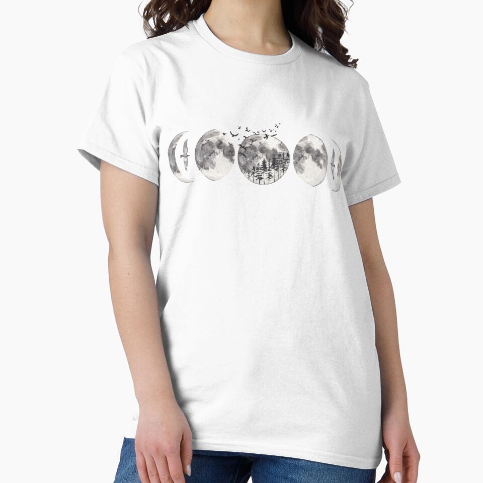 Moon Phases with Birds design. by SheaLN T-Shirts, Hoodie, Sweatshirt | BlankRebels.com (Image 2)