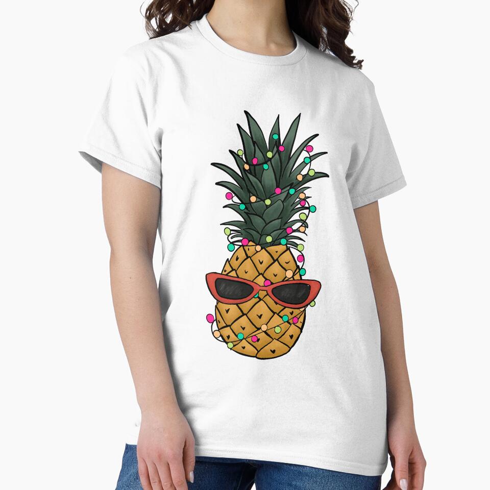 Happy New Year Funny pineapple Illustration by UArtWorld T-Shirts, Hoodie, Sweatshirt | BlankRebels.com (Image 2)