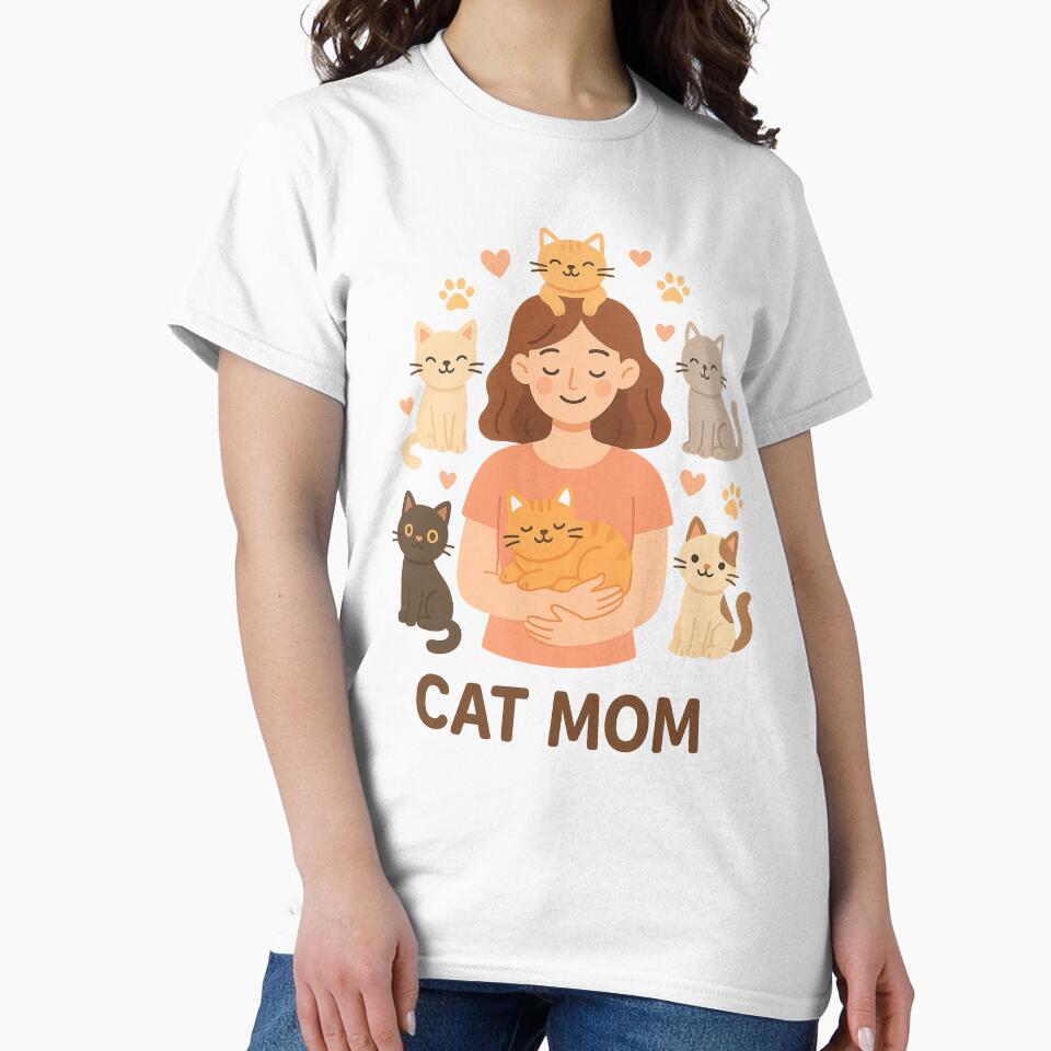 Cat Mom Heart Squad – cute multi-cat t-shirt for women by PurfectAttitude Hoodie, Sweatshirt | BlankRebels.com (Image 2)