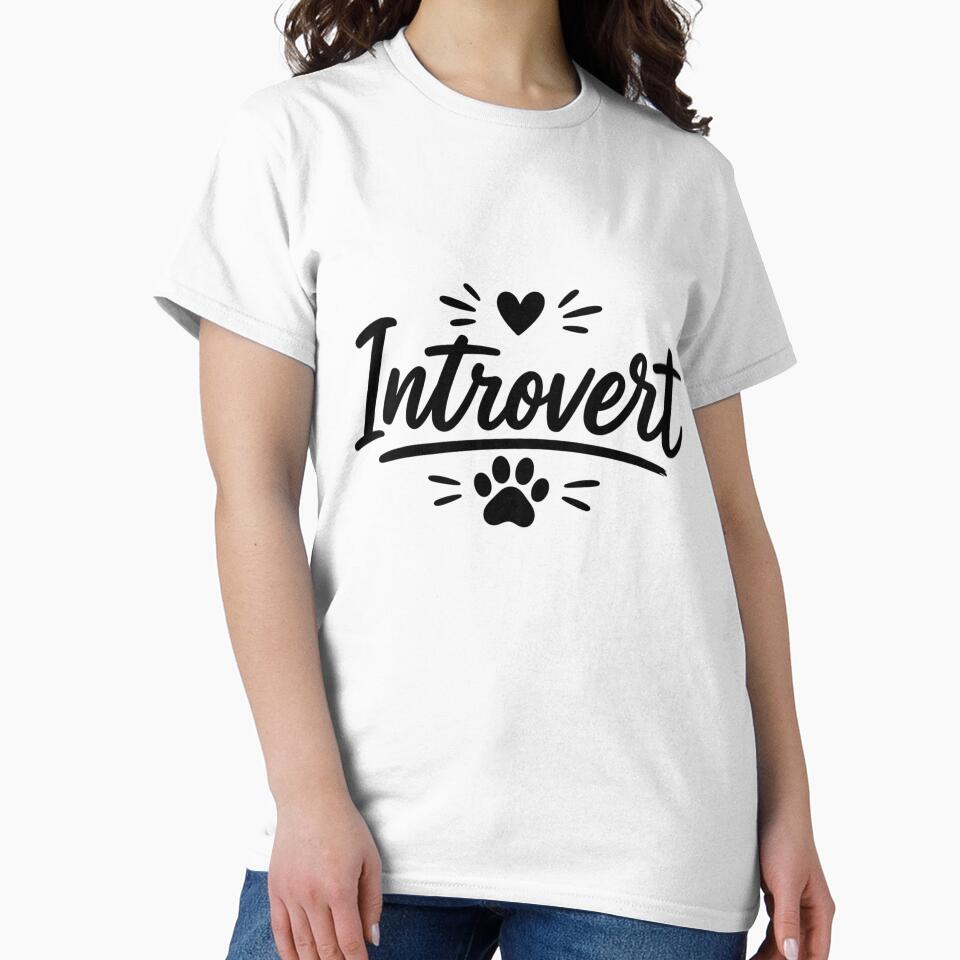 Introvert Dog Lover Minimalist Design Funny Anti Social Dog Quote Cute Pet Lover Gift by InjeyArt