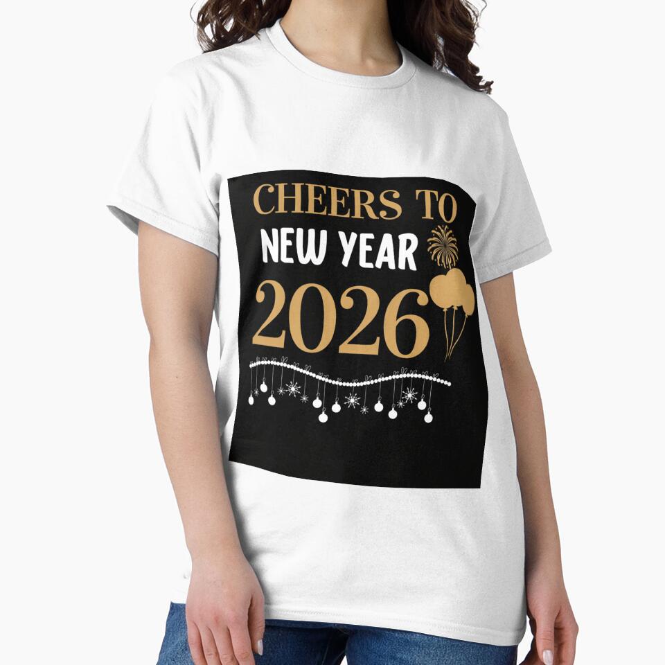 Happy New Year 2026 Shirt – Cheers to New Year Party Design by Kavi Studio
