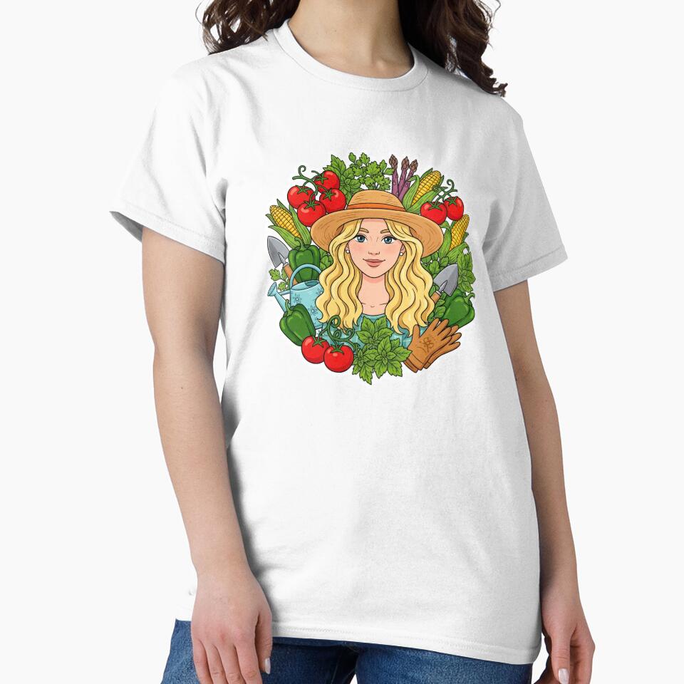 Gardener Girl Sticker – Plant Mom Vegetable Garden Aesthetic by C3J7 T-Shirts, Hoodie, Sweatshirt | BlankRebels.com (Image 2)