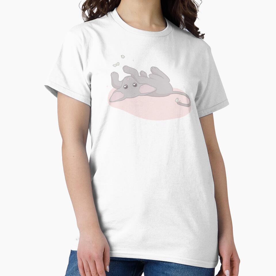 Blue Oriental Shorthair Cat - Anime Aesthetic Cute Kitten by anacecilia T-Shirts, Hoodie, Sweatshirt (Image 2)