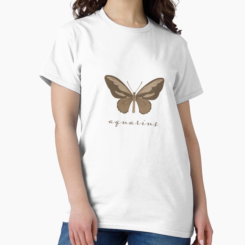 aquarius butterfly aesthetic astrology by mandeegirl17 T-Shirts, Hoodie, Sweatshirt | BlankRebels.com (Image 2)