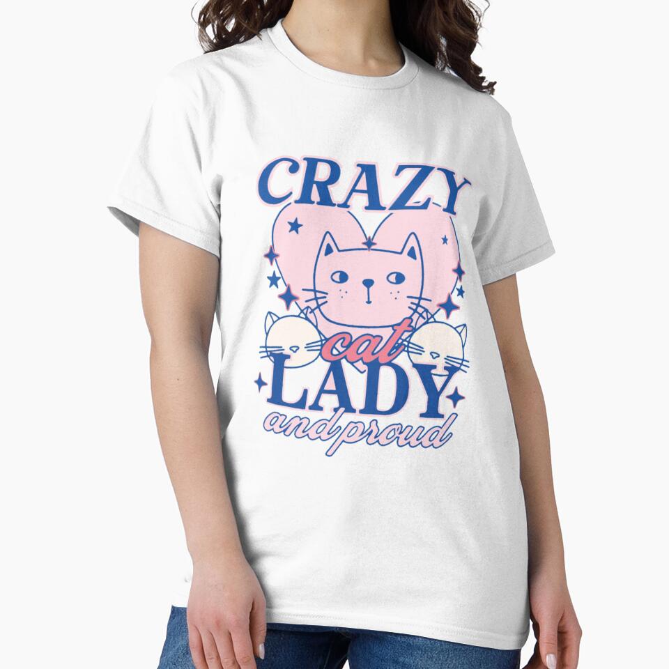 Crazy Cat Lady and Proud - Cute Funny Drawing Meme by JinxyArtistry T-Shirts, Hoodie, Sweatshirt | BlankRebels.com (Image 2)