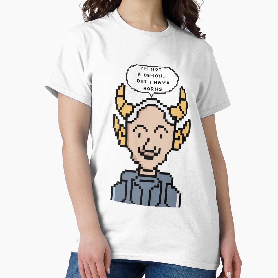 I am not a demon, but I have horns, old man | Pixel Style by CircinusStore T-Shirts, Hoodie, Sweatshirt (Image 2)