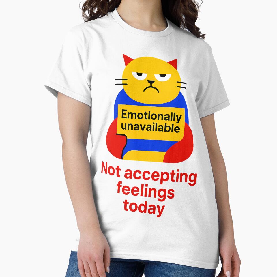 Emotionally unavailable – For Introverts with Bite | Witty Minimalist Vibe by JustMeditateIt T-Shirts, Hoodie,... (Image 2)