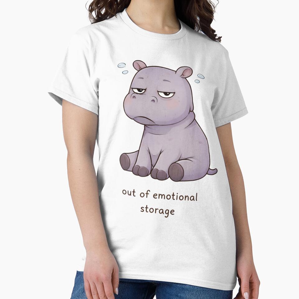 Barely Holding Club – Exhausted Hippo Sticker by Przemsi40 T-Shirts, Hoodie, Sweatshirt | BlankRebels.com (Image 2)