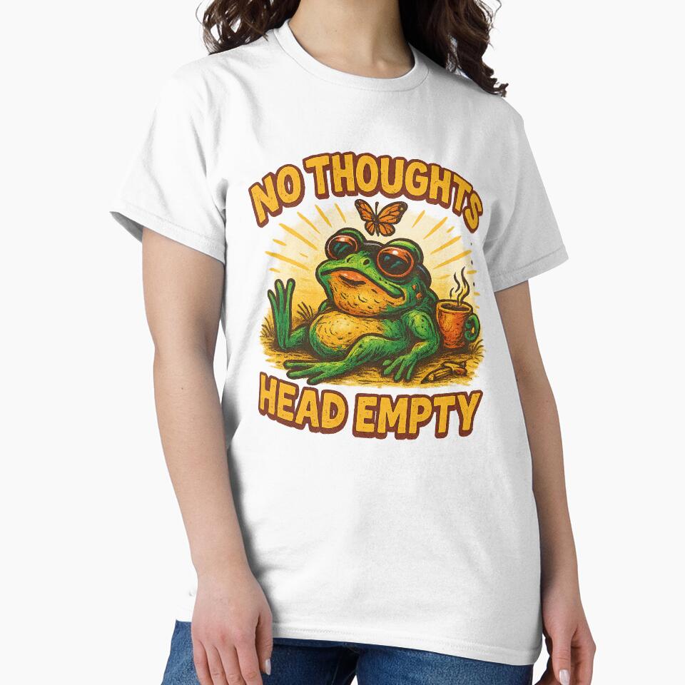 No Thoughts Head Empty Frog by Vitalka-uk T-Shirts, Hoodie, Sweatshirt | BlankRebels.com (Image 2)