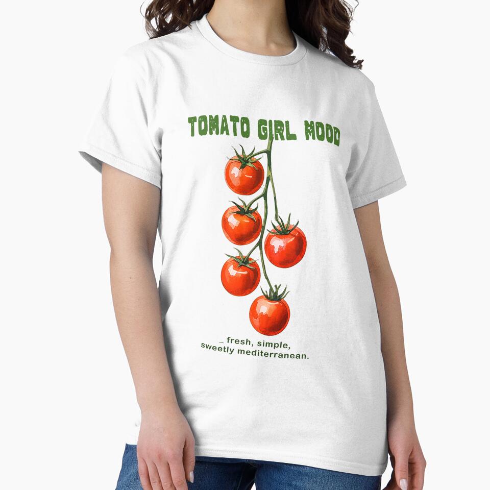 Tomato Girl Mood Aesthetic Watercolor by Verycutethings T-Shirts, Hoodie, Sweatshirt | BlankRebels.com (Image 2)