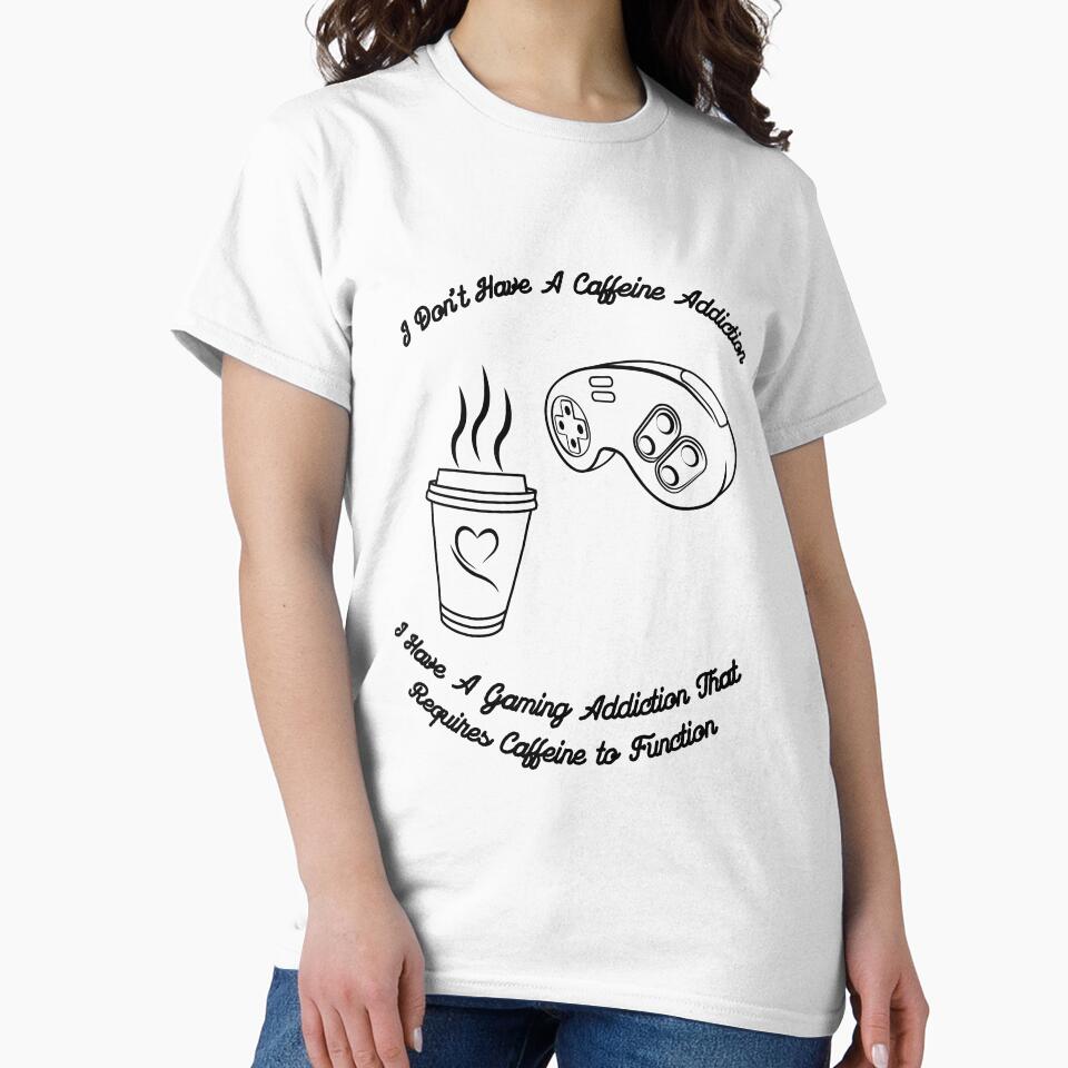 Gamer Caffeine Addict Funny by DorkDome T-Shirts, Hoodie, Sweatshirt | BlankRebels.com (Image 2)