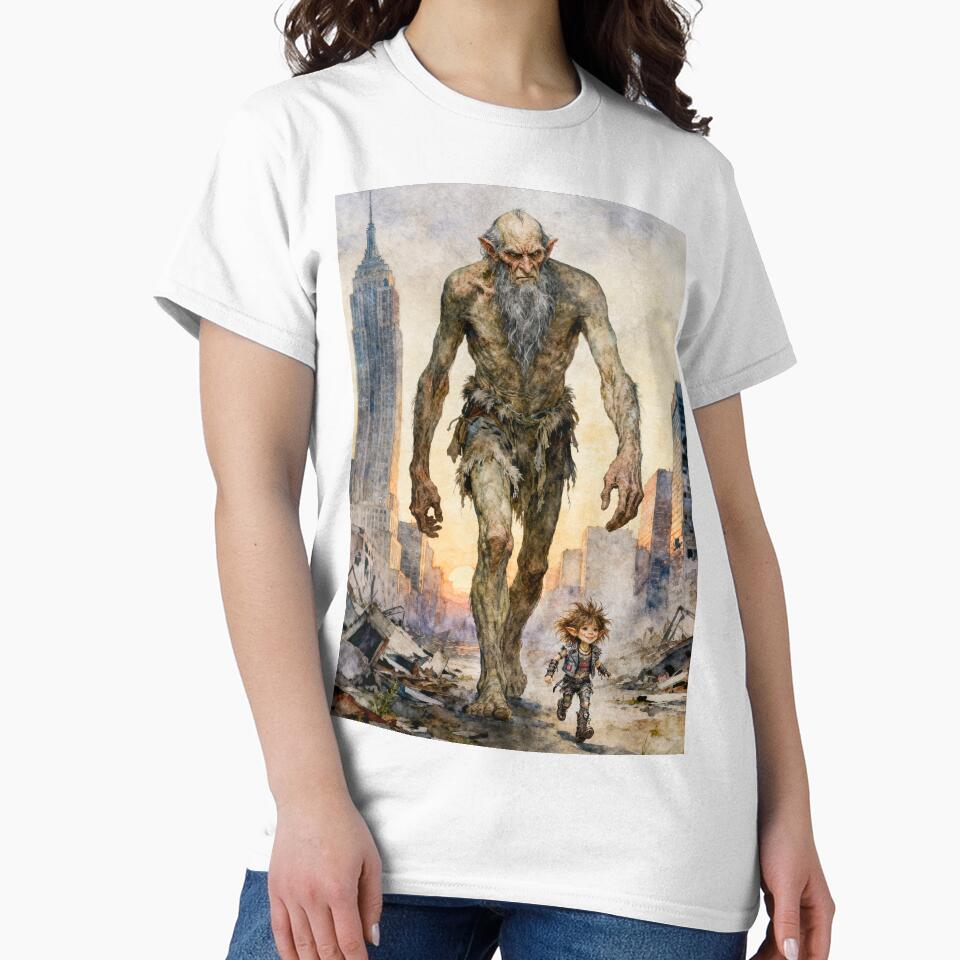 Giant and punky troll girl running through ruins by alvarlunafae T-Shirts, Hoodie, Sweatshirt | BlankRebels.com (Image 2)