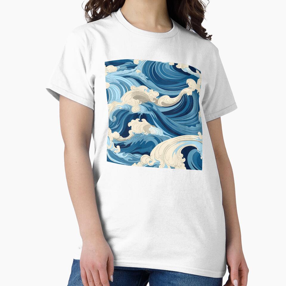 Ocean Waves Claymation Inspired Art #2 by CareToCanvas T-Shirts, Hoodie, Sweatshirt | BlankRebels.com (Image 2)