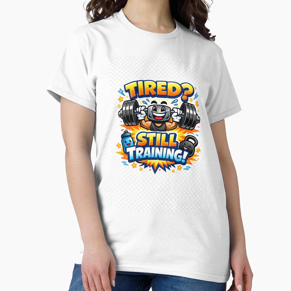 Tired. Still Training – Real‑Life Fitness Motivation by LazyCouchGym T-Shirts, Hoodie, Sweatshirt | BlankRebels.com (Image 2)