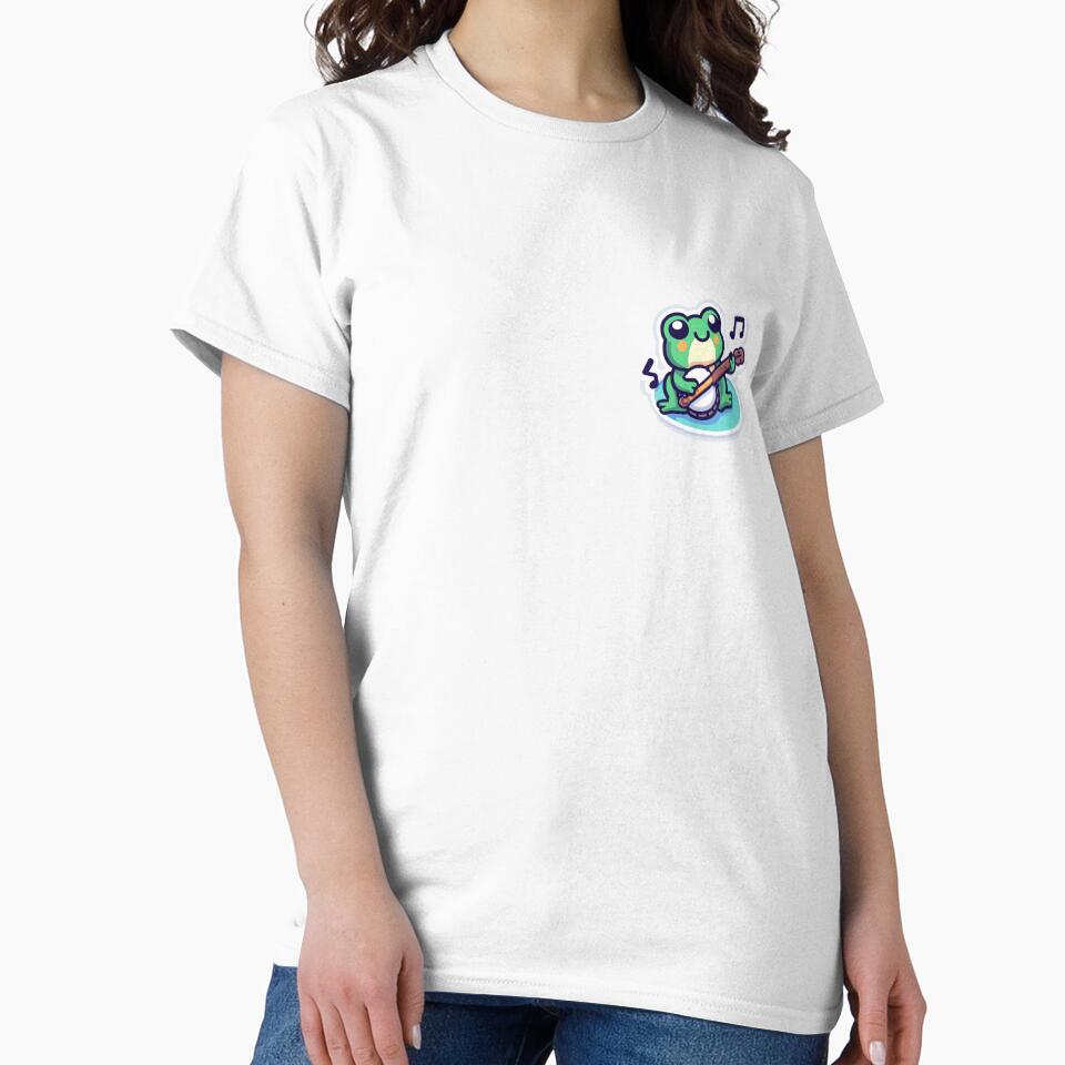 Banjo-Playing cute Frog in Cottagecore Aesthetic by ZynchLord T-Shirts, Hoodie, Sweatshirt | BlankRebels.com (Image 2)