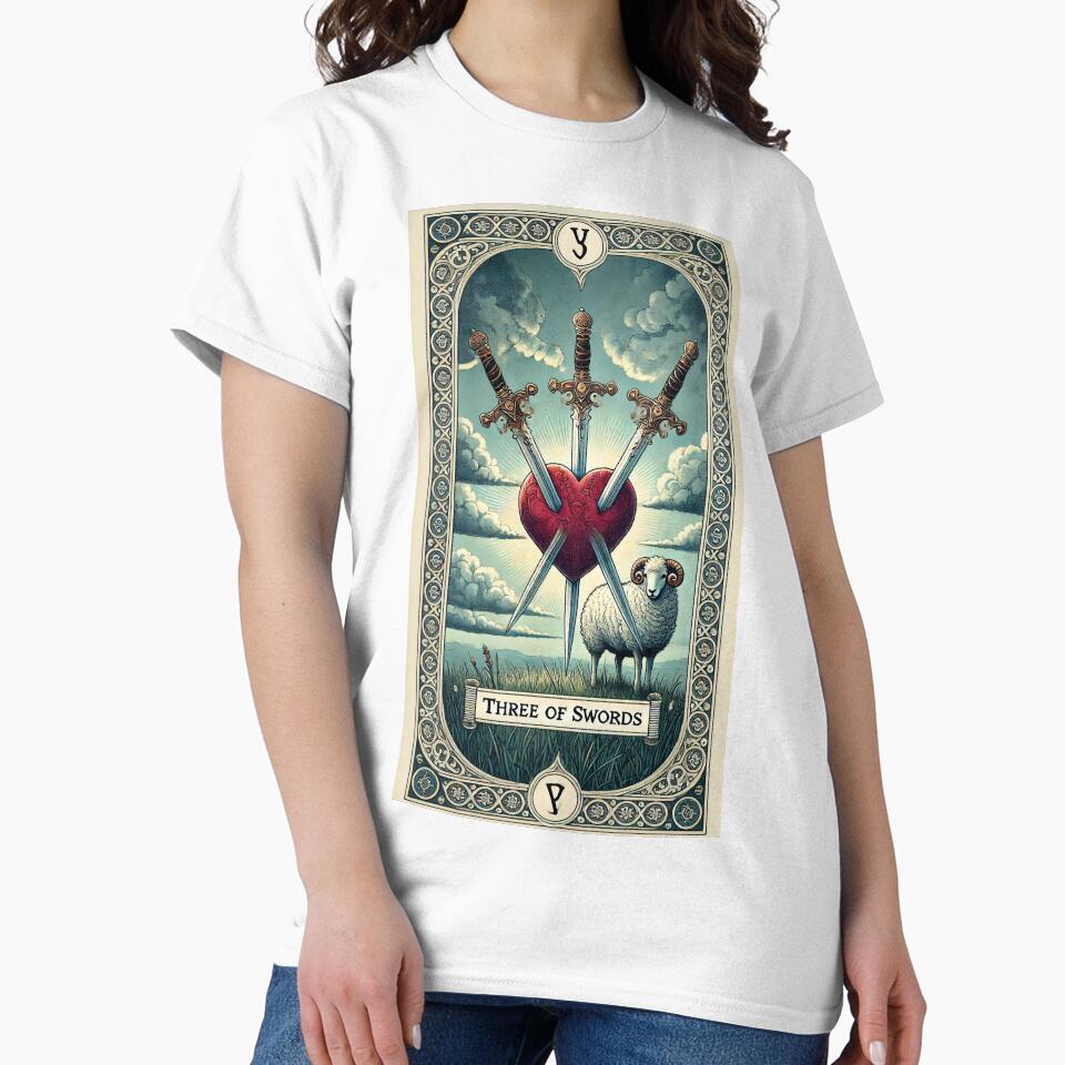 Sheepism Tarot – Three of Swords by Thpoar T-Shirts, Hoodie, Sweatshirt | BlankRebels.com (Image 2)