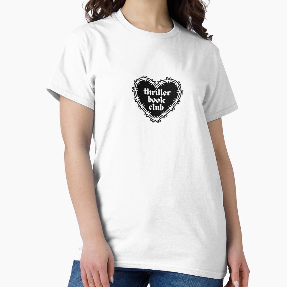 thriller book club black barbed wire heart by catdiasart T-Shirts, Hoodie, Sweatshirt | BlankRebels.com (Image 2)