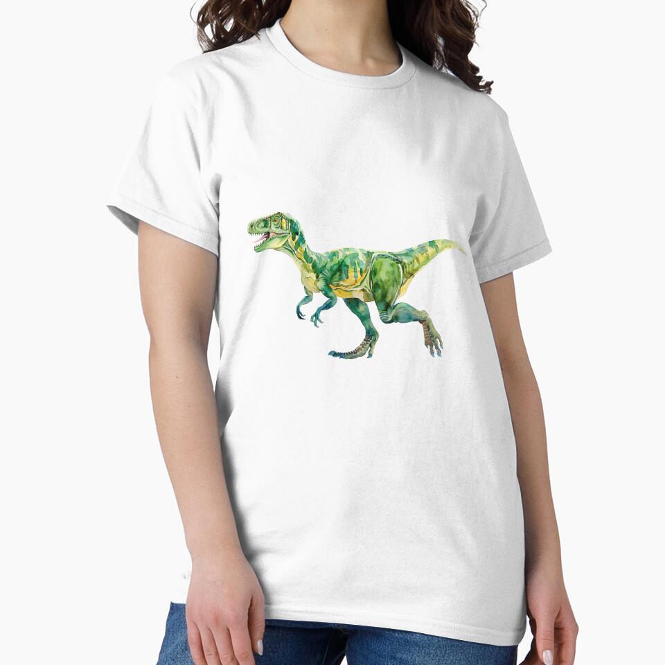 Vibrant Watercolor Dinosaur Illustration - Perfect for Dino Lovers by NTTWJIYA T-Shirts, Hoodie, Sweatshirt (Image 2)