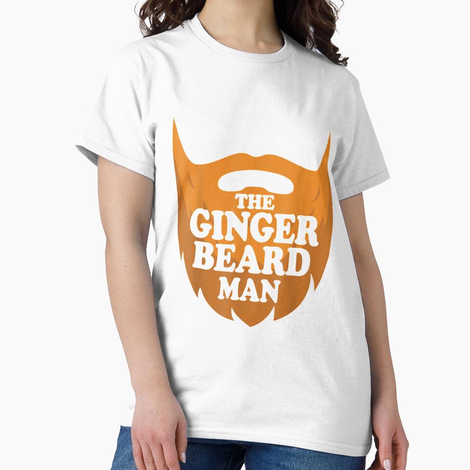 The Ginger Beard Man Tee Beards Lover Novelty by CatherineRogers