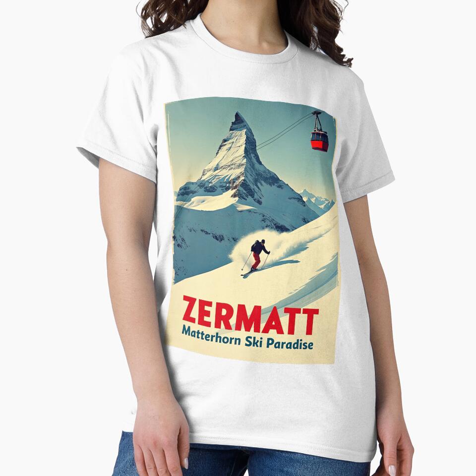 Zermatt Switzerland Matterhorn Ski Paradise by TeeARTHY T-Shirts, Hoodie, Sweatshirt | BlankRebels.com (Image 2)