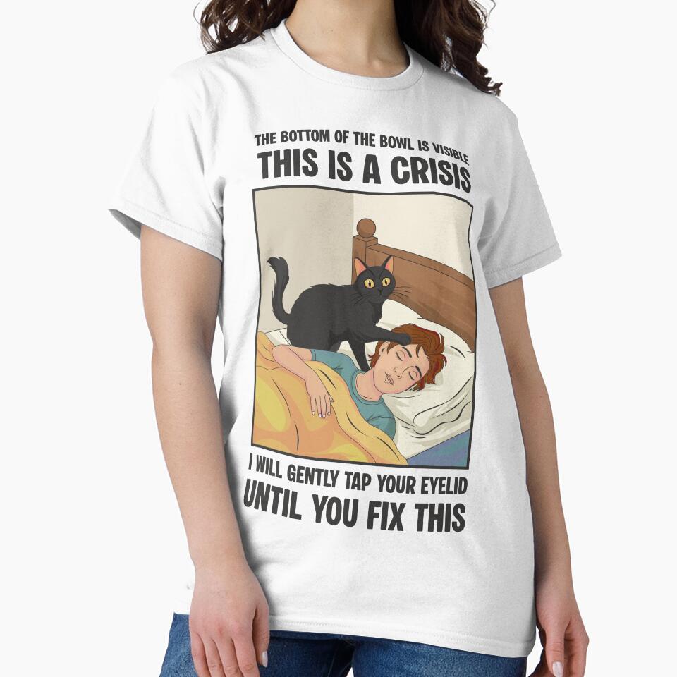 The Bottom Of The Bowl Is Visible - Funny Black Cat Eyelid Tap Poster by Stadify T-Shirts, Hoodie, Sweatshirt (Image 2)