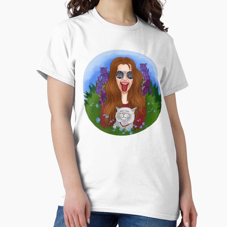 Hippie girl with a cat by KateQR